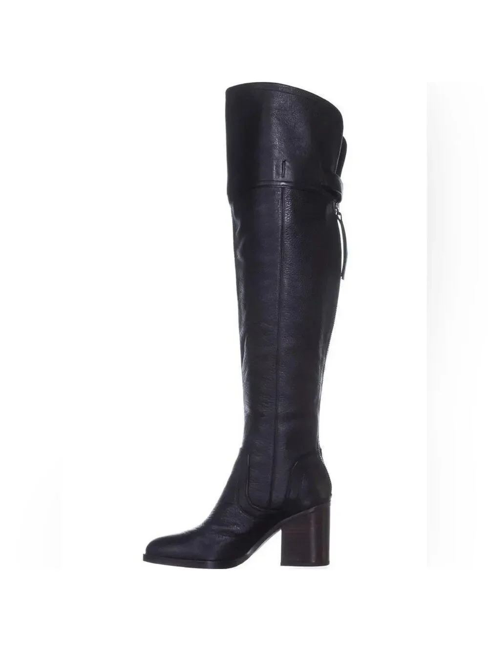 Franco Sarto Black Over-the-Knee leather Boots-size 7-EUC - Picture 8 of 15